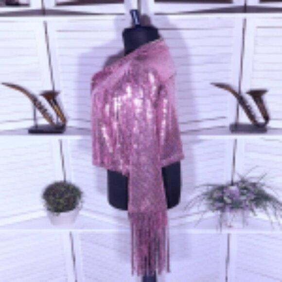 NWT Hot Topic Taylor Swift style Sequin Fringe Blazer Tassel Barbie Pink sz S/M - Picture 5 of 15